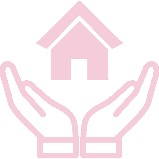 Hands holding a house
